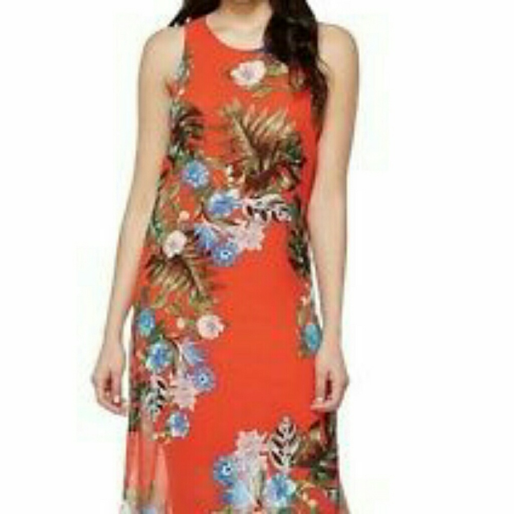 NWT Vince Camuto Size L Sleeveless Havana Dress